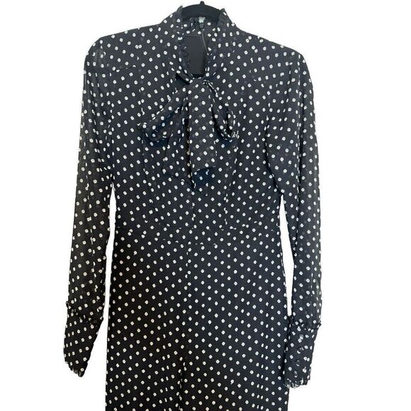 Alexis Davinia Black and White Polka Dot Pants Jumpsuit Sz Small Designer - Picture 7 of 16